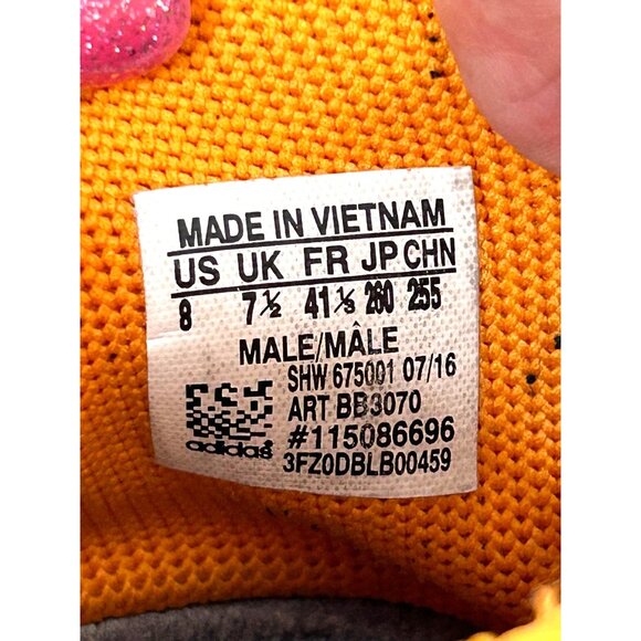 Adidas Human Race Pharrell Williams HUE MAN Shoes Mens 8 Laces ART BB3070 Orange - Picture 15 of 16